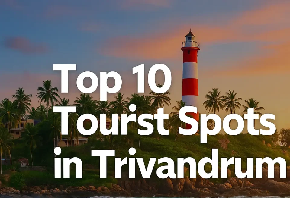Tourist Vibe text highlighting travel mood for Trivandrum’s top destinations