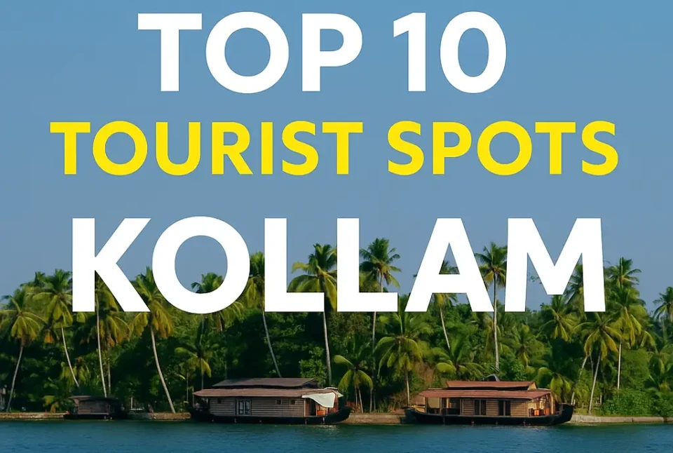 Scenic view of Kollam's Ashtamudi Lake and backwaters