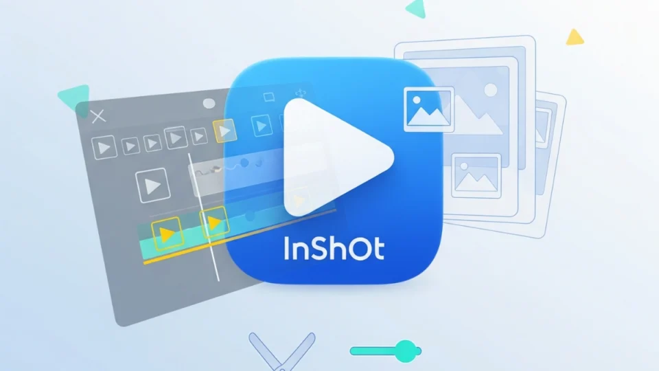 InShot app logo and editing tools | Mobile Video Editor App Icon