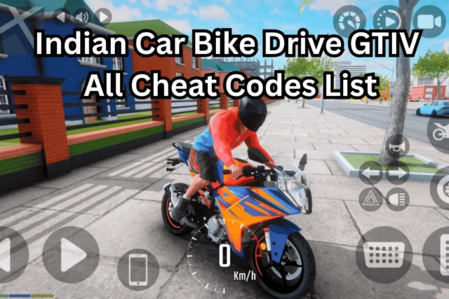 Indian Car Bike Drive GTIV Cheat Codes 2025 | All Codes List