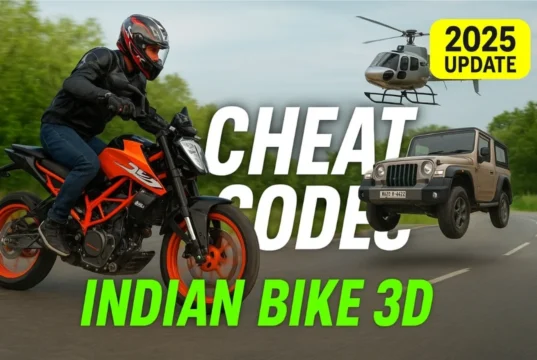 All Indian Bikes Driving 3D Cheat Codes (2025 Updated List)